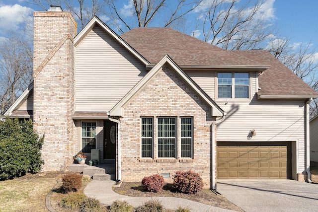 view of front of house featuring a garage