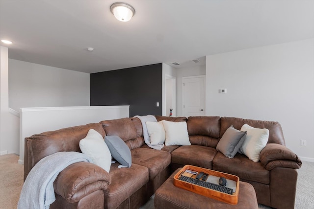 view of carpeted living room