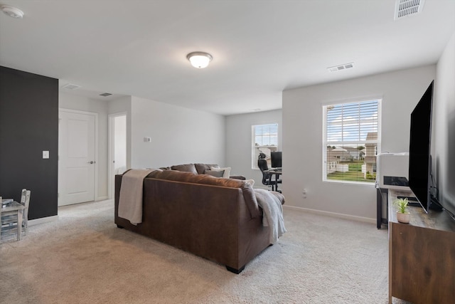 view of carpeted living room