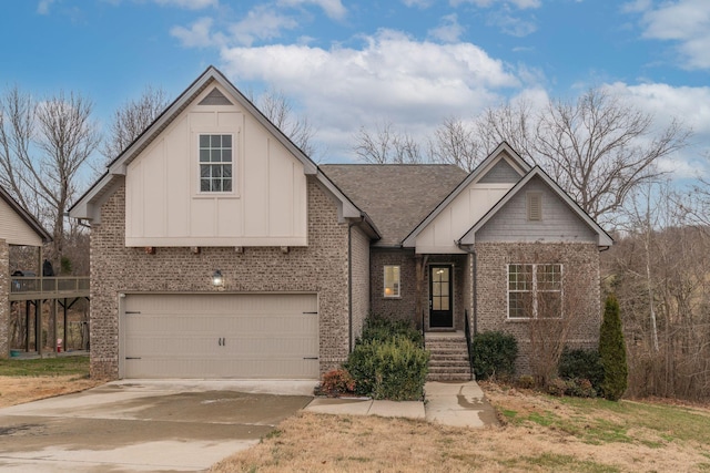 view of front of home featuring a garage