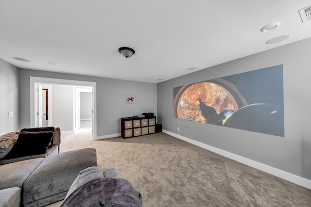 view of carpeted living room