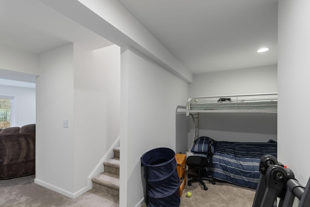 view of carpeted bedroom