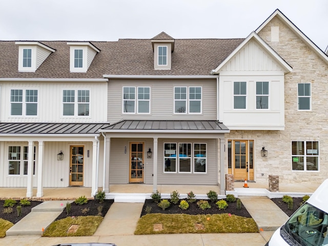 view of front of house with covered porch