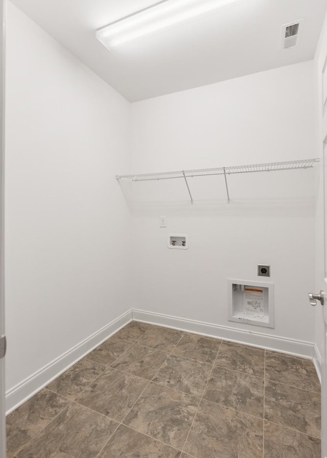 laundry room with washer hookup and electric dryer hookup