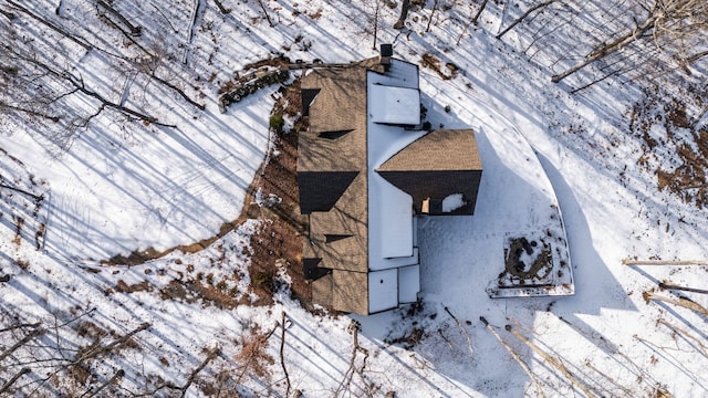 view of snowy aerial view