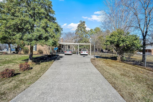 view of community featuring a yard