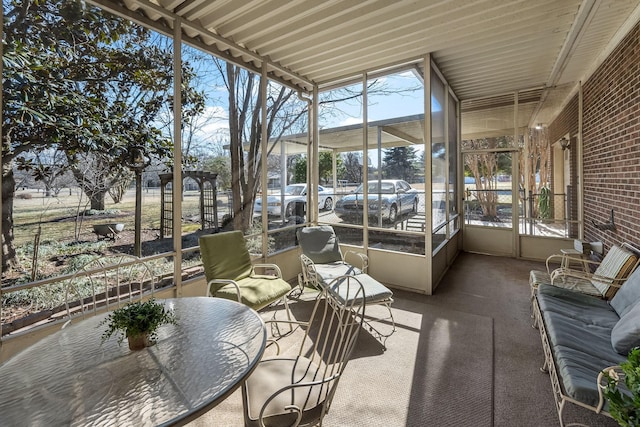 view of sunroom