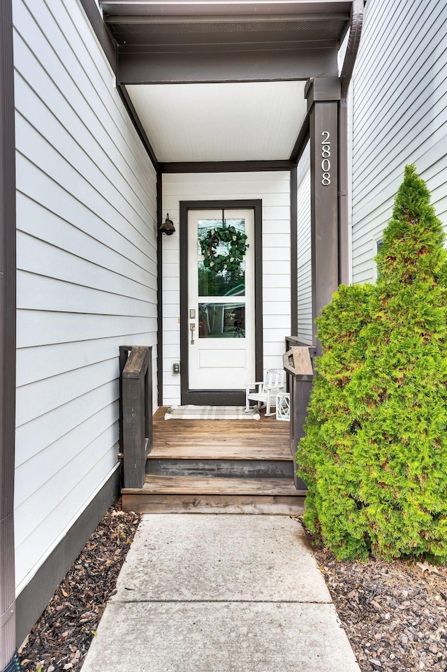 view of doorway to property