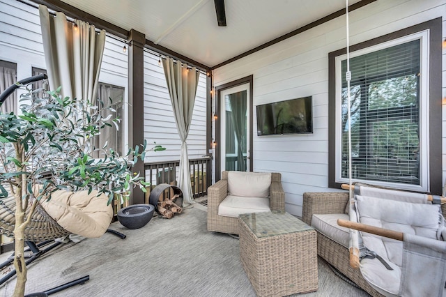 view of sunroom