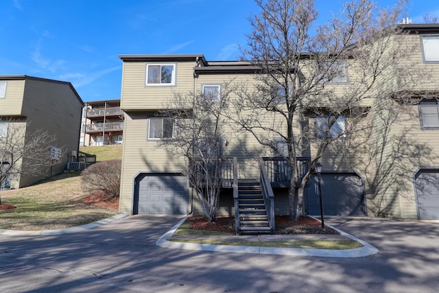 exterior space featuring a garage