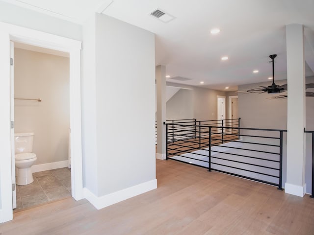 interior space with light hardwood / wood-style flooring