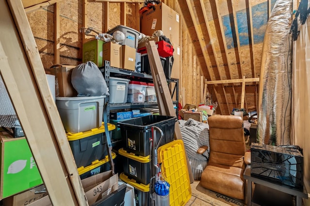 view of storage area