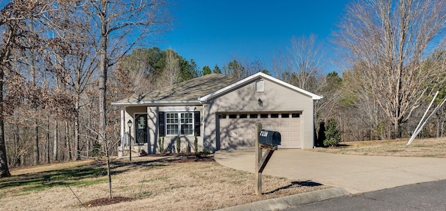 view of front facade featuring a garage