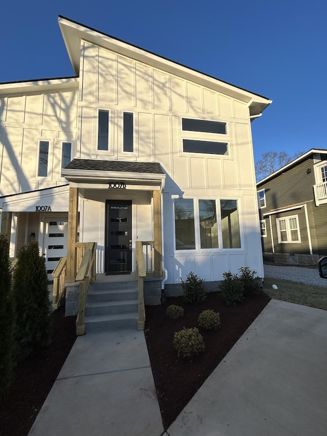 view of contemporary house