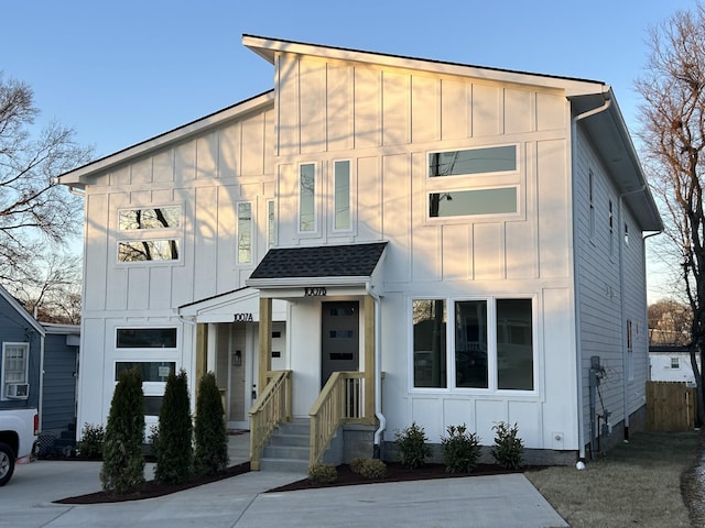 view of contemporary house