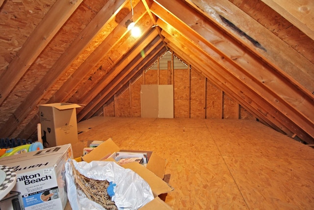 view of attic