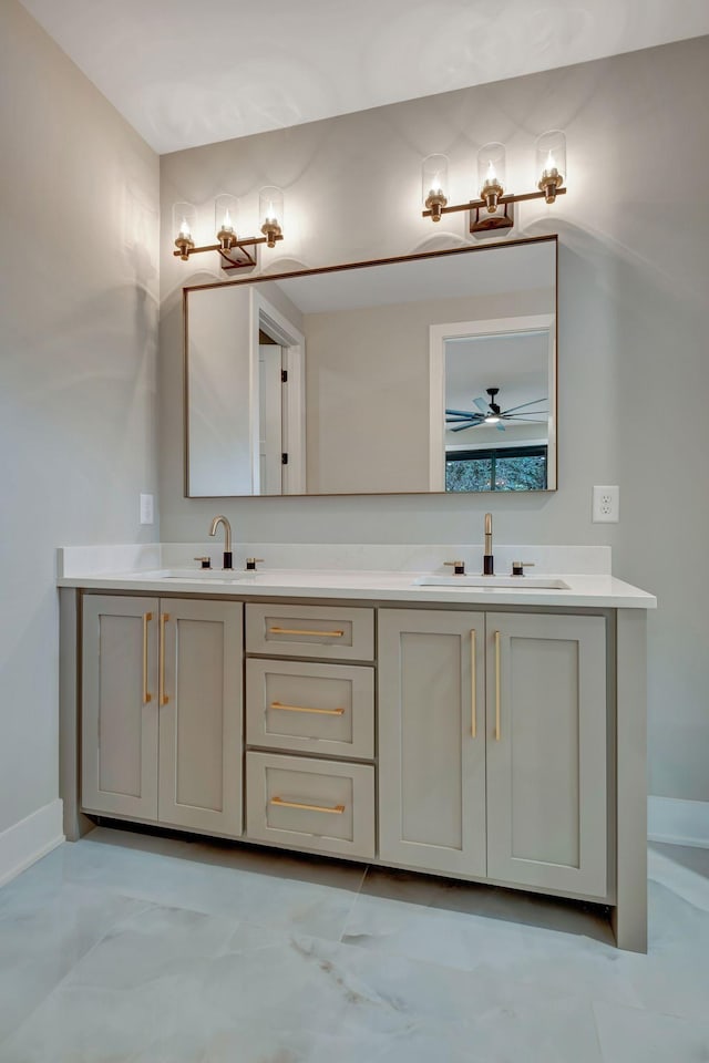 bathroom with vanity