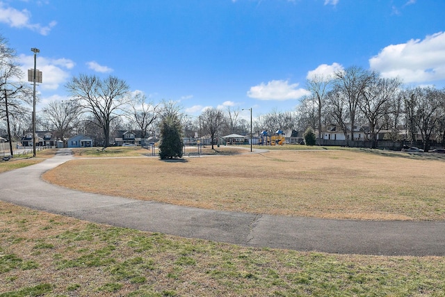 exterior space featuring a playground