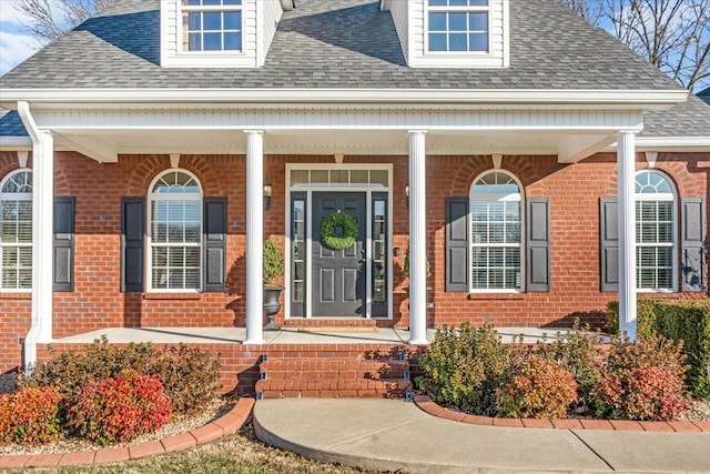 view of front of property featuring a porch