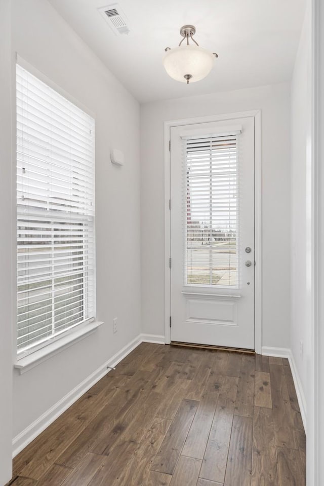 entryway featuring dark hardwood / wood-style flooring