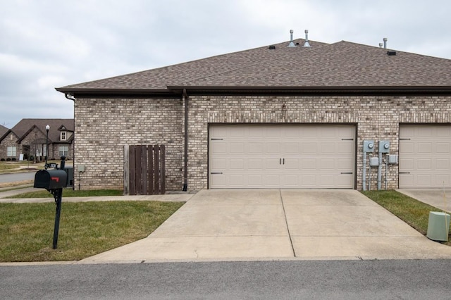 view of property exterior featuring a garage