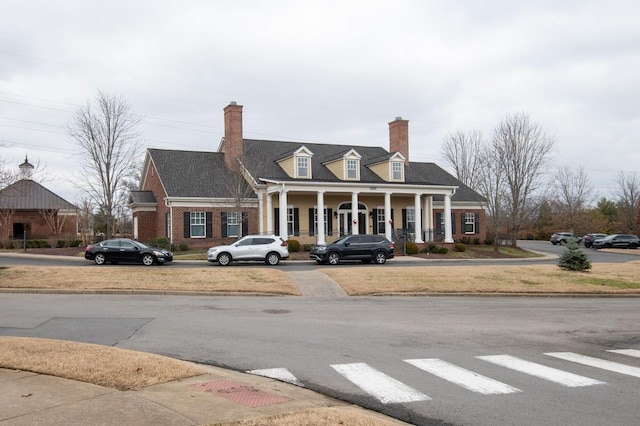 view of front of house with covered porch