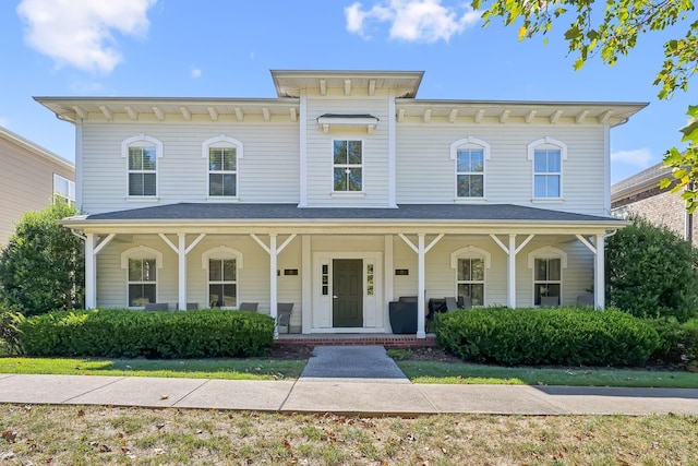 italianate-style house featuring covered porch