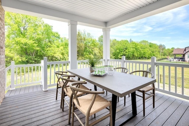 view of wooden deck