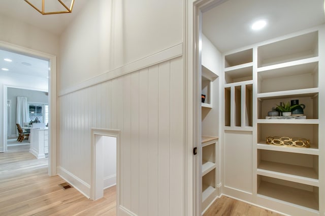 interior space featuring light hardwood / wood-style floors