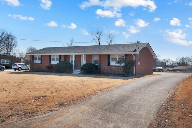 view of single story home