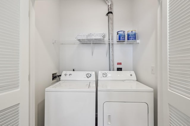 laundry room with separate washer and dryer