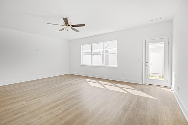 5061 Greentree Dr, Smyrna, TN 37167 - unfurnished room with light wood finished floors, ceiling fan, and baseboards