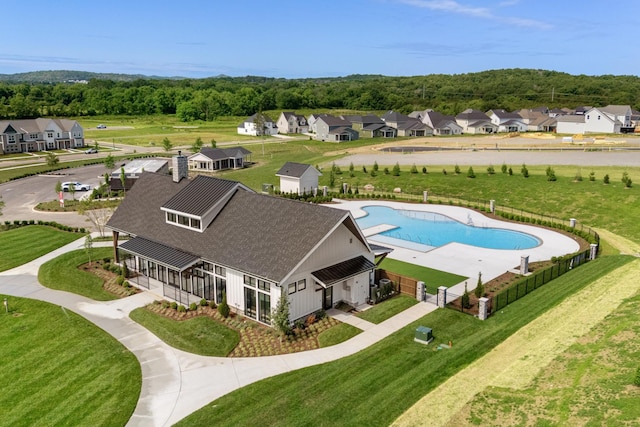 5061 Greentree Dr, Smyrna, TN 37167 - aerial perspective of suburban area with a pool