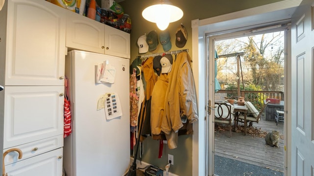 doorway to outside with hardwood / wood-style floors