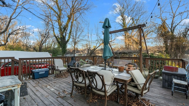 view of wooden terrace