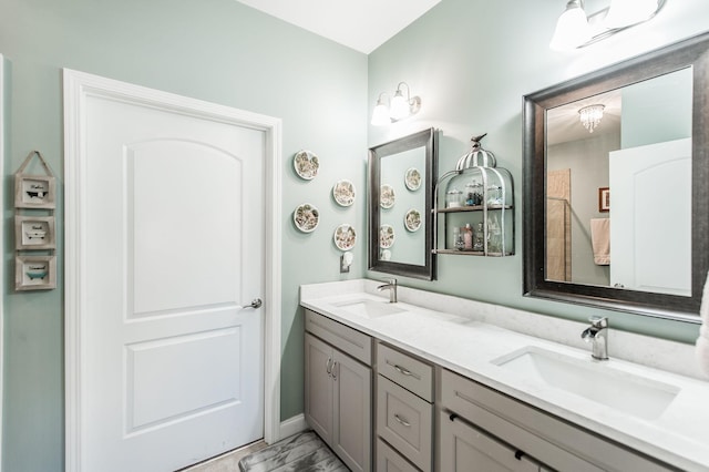 bathroom with vanity