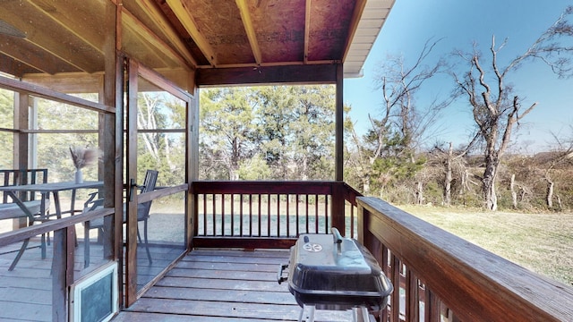 deck with grilling area