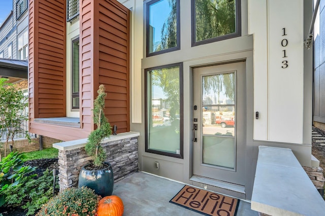 view of doorway to property