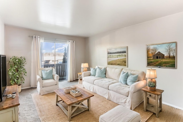 view of carpeted living room