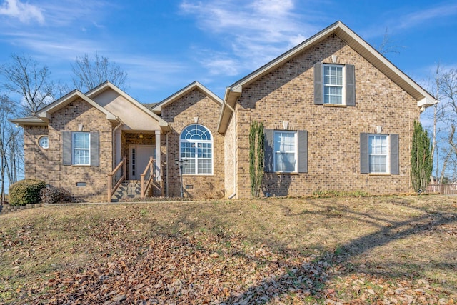 view of front property with a front lawn