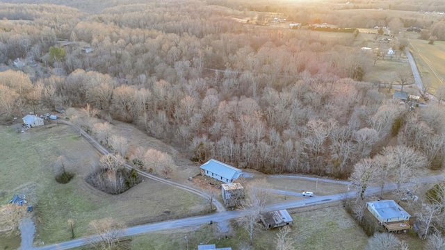 bird's eye view featuring a rural view