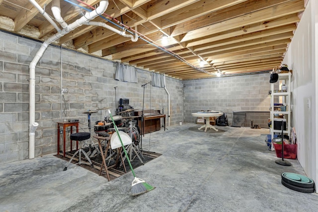 view of basement