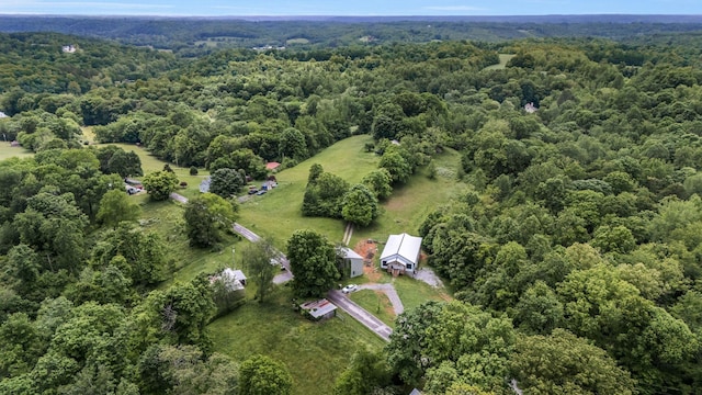 1157 Noah Reeves Rd, Ashland City, TN 37015 - aerial view of property and surrounding area featuring a heavily wooded area
