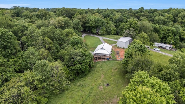 1157 Noah Reeves Rd, Ashland City, TN 37015 - view from above of property with a forest
