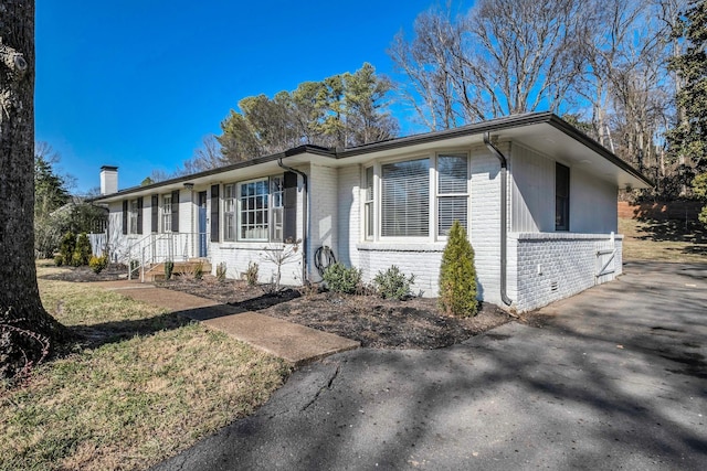 view of single story home