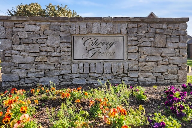 view of community sign