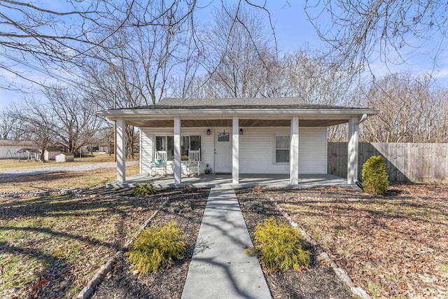 view of front of house with covered porch