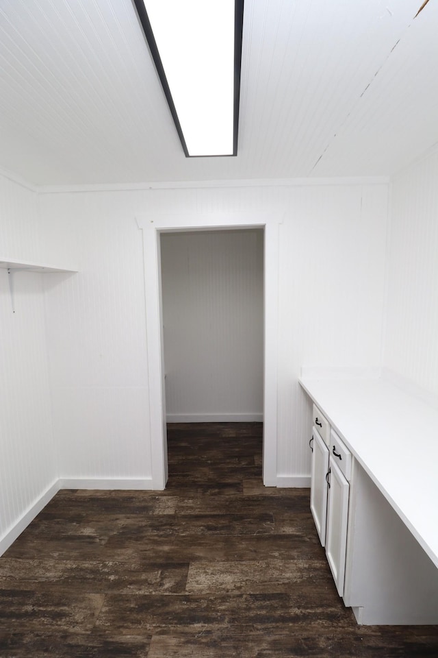 interior space featuring dark wood-type flooring