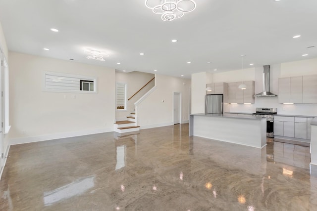 view of unfurnished living room