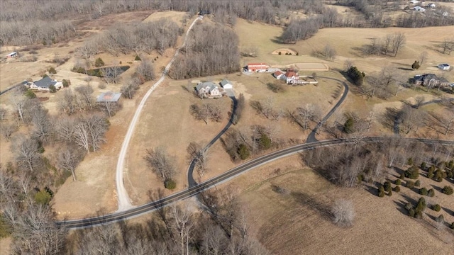 bird's eye view featuring a rural view